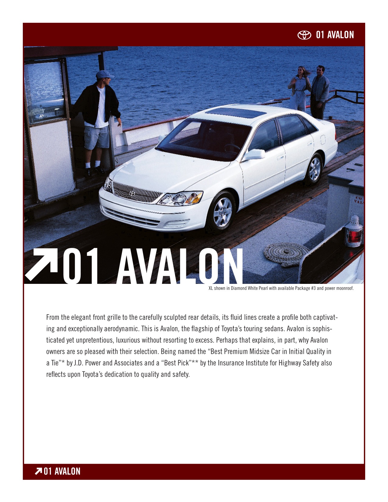 2001 Toyota Avalon Brochure Page 1